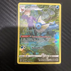 Pokemon Vaporeon Brilliant Stars TG02/30 Ultra Rare Holo HP110 Aurora Beam - Image 1