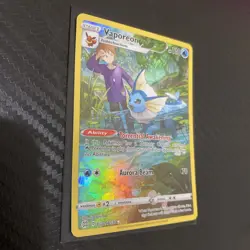 Pokemon Vaporeon Brilliant Stars TG02/30 Ultra Rare Holo HP110 Aurora Beam - Image 2