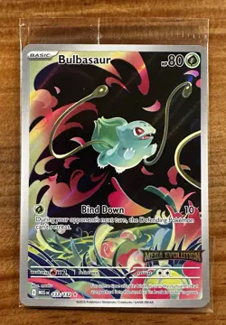 Pokemon TCG Bulbasaur IR 133/132 Mega Evolutions Stamped - Image 1
