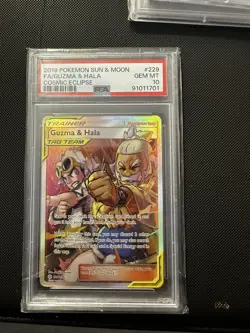 2019 Pokemon Guzma & Hala PSA 10 Sun & Moon Cosmic Eclipse PSA 10 - Image 1