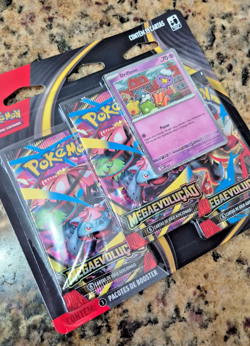 Pokemon TCG Mega Evolution 3 pack blister Drifloon Promo - Portuguese BR - Image 2