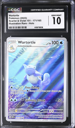 Wartortle Pokemon Scarlet & Violet 151 Illustration Rare 171/165 CGC 10 Gem Mint - Image 1