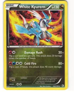 White Kyurem Boundaries Crossed Holo Pokemon TCG Deck Exclusives 102/149 MP - Image 1