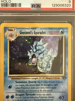 Pokemon TCG Giovanni's Gyarados Unlimited Holo 5/132 Gym Challenge PSA 9 Swirl!! - Image 4