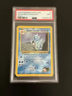 Pokemon TCG Giovanni's Gyarados Unlimited Holo 5/132 Gym Challenge PSA 9 Swirl!! - Image 5