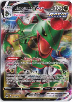 Rayquaza VMAX 101/159 Holo VMAX Rare Crown Zenith Pokemon NM - Image 1
