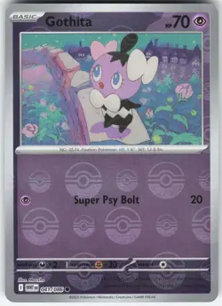 GOTHITA (POKE BALL PATTERN) 041/086 HOLO COMMON WHITE FLARE POKEMON NM - Image 1