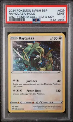 Pokemon TCG Rayquaza SWSH029 Sword & Shield Promo Holo English PSA 9 - Image 1