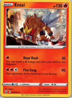 Pokemon TCG Entei 20/163 Battle Styles Holo NM - Image 1