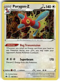 Pokemon Holo NM - Porygon-Z 118/198 Rare - Image 1