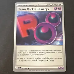 Team Rocket's Energy 182/182 Sv10: Destined Rivals Regular Pokemon TCG LP - Image 1