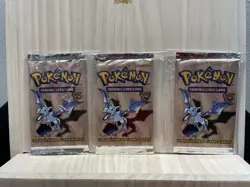 Pokemon TCG: Fossil Booster Pack - Aerodactyl Art Lot of 3 - Image 1