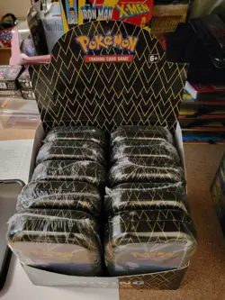 Pokemon TCG: Shining Fates Mini Tin Display Box Open - (10-Tins) Factory Sealed - Image 1