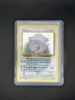 Chansey 3/102 Pokemon TCG Base Set Unlimited Holo Rare WOTC LP Lightly Played - Image 3