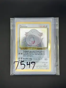 Chansey 3/102 Pokemon TCG Base Set Unlimited Holo Rare WOTC LP Lightly Played - Image 4