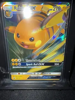Pokemon TCG "Raichu GX"- SM Black Star Promo SM213 Holo Promo, NM - Image 1