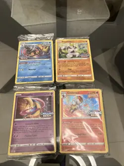 Pokemon SEALED Set of 4 Chilling Reign Prerelease Promos SWSH112 SWSH113 SWSH114 - Image 1