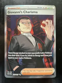Pokemon Giovanni's Charisma 197/165 Sv: Scarlet & Violet 151 Holo (NM) - Image 1