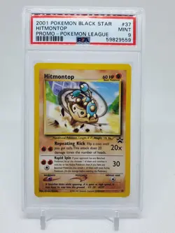 2001 Hitmontop 37 Black Star Promo PSA 9 Mint Pokemon League TCG - Image 1