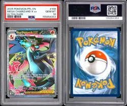 2025 POKEMON PFL EN-PHANTASMAL FLAMES ULTRA RARE #109 MEGA CHARIZARD X EX PSA 10 - Image 3