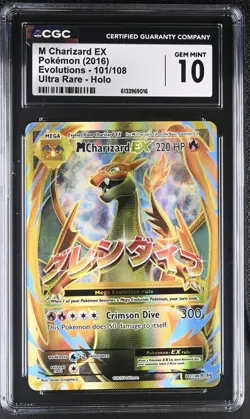 M Charizard EX 101/108 Ultra Rare - Pokemon Evolutions CGC 10 Gem Mint - Image 1