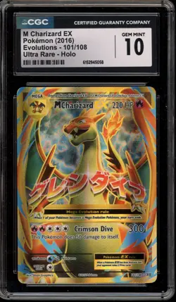 Pokemon M Charizard EX XY Evolutions Full Art #101 CGC 10 Gem Mint - Image 1