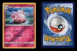 REVERSE HOLO CLEFABLE RARE 40/68 LP POKEMON - Image 3