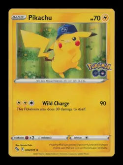 HOLO PIKACHU RARE HOLO 028/078 MP POKEMON - Image 1