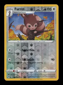 REVERSE HOLO FURRET UNCOMMON 136/189 LP POKEMON - Image 1