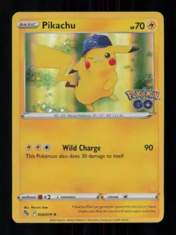 HOLO PIKACHU RARE HOLO 028/078 MP POKEMON - Image 1
