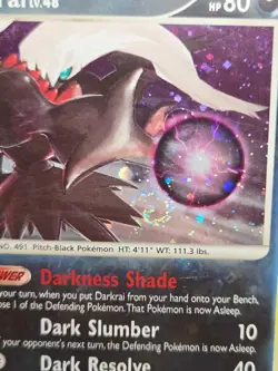Darkrai 3 Holo 100 R Majestic Dawn Pokemon Moderately Played *SWIRL* - Image 3