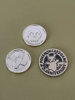 Pokemon 25th Anniversary Gold Box Coins X 3 Chinese Edition - Image 1