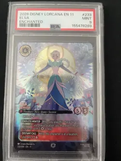 Disney Lorcana Elsa - Ice Artisan (Enchanted) 233/204 Winterspell Holo - PSA 9! - Image 1