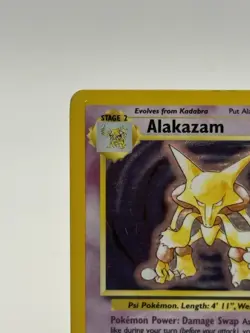 Pokemon Alakazam TCG Base Set Holo Card 1/102 Unlimited Holo Rare MP (#1) - Image 3