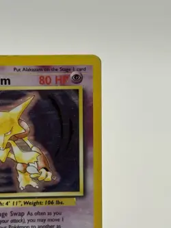 Pokemon Alakazam TCG Base Set Holo Card 1/102 Unlimited Holo Rare MP (#1) - Image 4