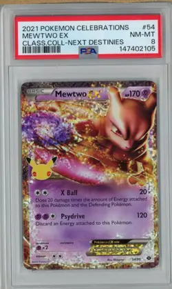 PSA 8 Mewtwo EX 54/99 Classic Collection Pokemon Card - Image 1