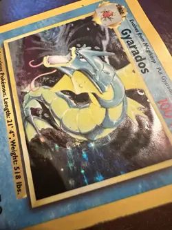 1999 Pokemon Base Set Gyarados Holo 6/102 – Damaged Vintage Card –“Kyle Edition” - Image 3