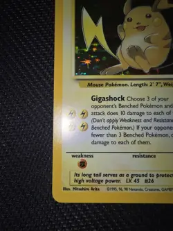 RAICHU 14/62 HOLO RARE FOSSIL POKEMON UNLIMITED HOLO LP - Image 5