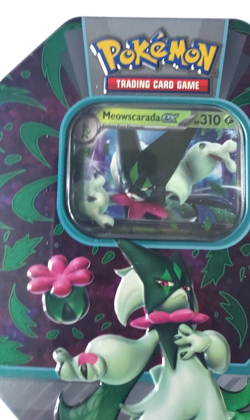 Pokemon Meowscarada ex Tin - Paldea Partners - Sealed - Scarlet and Violet - Image 2