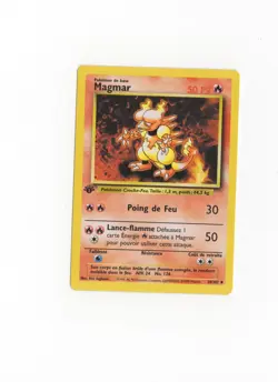 Magmar 36/102 Uncommon FRENCH 1st Edition Base Set Pokemon Card - Image 1