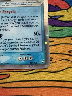 Pokemon Swampert ex Ultra Rare Holo EX Crystal Guardians 98/100 - Image 4