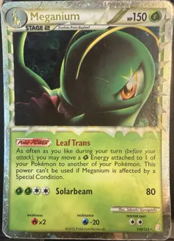 Pokemon Meganium Prime 109/123 HeartGold & SoulSilver Holo Ultra Rare 150 D - Image 1