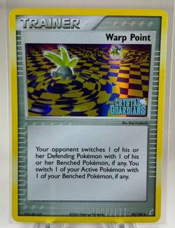 Pokemon - 1x Warp Point 84/100 - Reverse Holo EX Crystal Guardians LP - Image 1