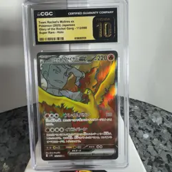 CGC PRISTINE 10 Team Rocket's Moltres ex 112/098 2025 sv10 Japanese Pokemon TCG - Image 3