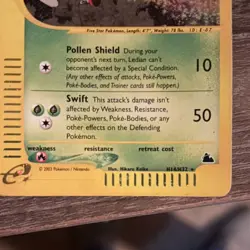 Pokemon Ledian H14/H32 Skyridge Holo Rare 2003 70 HP Pollen Shield Swift - Image 2