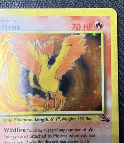 Moltres 12/62 Holo Rare Fossil Pokemon Unlimited Holo MP/HP - Image 3