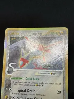 Pokemon TCG Latias Reverse Holo Rare Delta Species 8/113 DAMAGED - Image 3