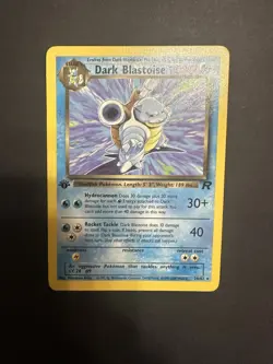 Dark Blastoise 1st Edition 20/82 Team Rocket Regular Non Holo Rare MP Pokemon - Image 1