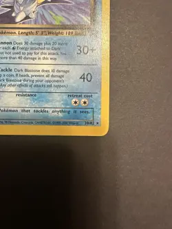 Dark Blastoise 1st Edition 20/82 Team Rocket Regular Non Holo Rare MP Pokemon - Image 4