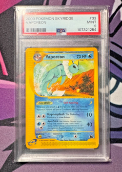 Pokemon Vaporeon Skyridge NO Holo Rare #33 PSA 9 Mint - Image 1